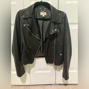 Jcrew genuine leather moto jacket in size small